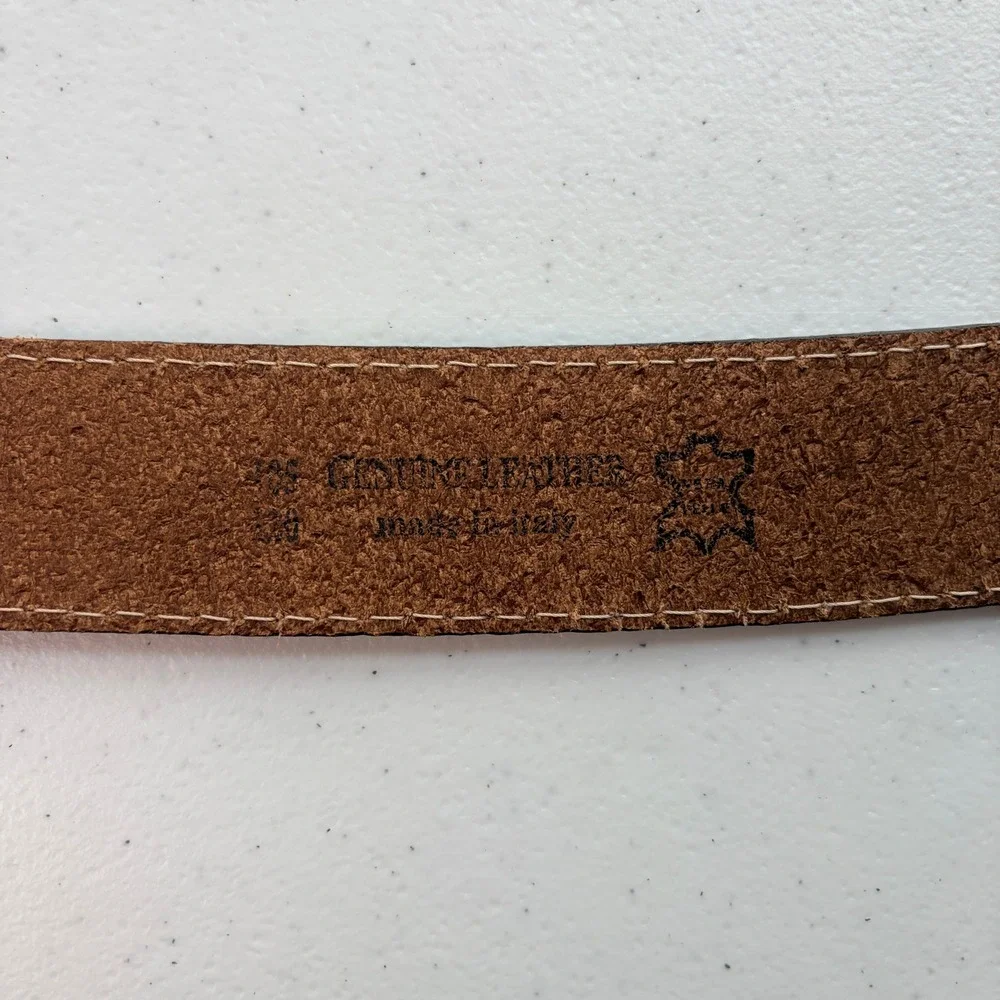 Italian Made Patchwork Leather Belt 'Fratelli Inspired' 110/44 Multicolor
